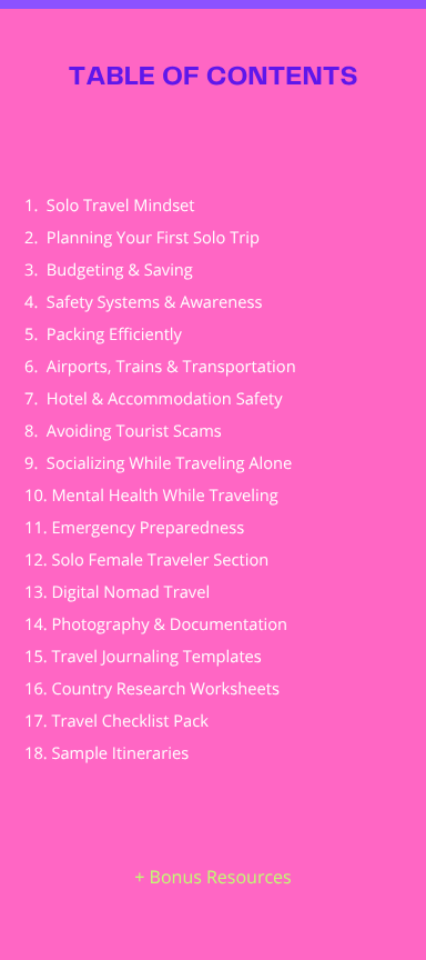 The Solo Traveler Guide + Checklist Pack